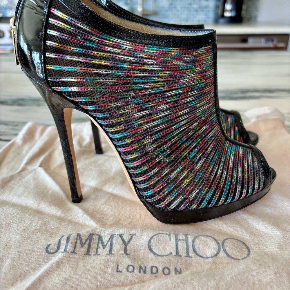 Jimmy Choo Stiletto Open Toe Bootie